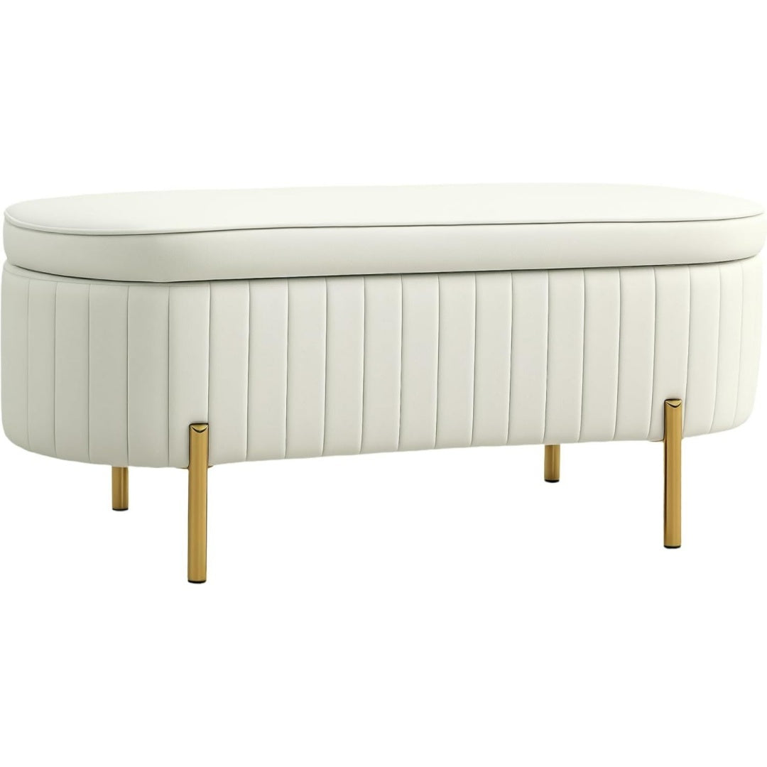 panche contenitore crema velluto per ingresso relax