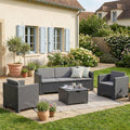 set soggiorno antracite plastica rinforzata relax resistente