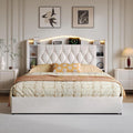 letti beige velluto per letto con porta usb