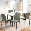 sedie verde per sala da pranzo con cuscini